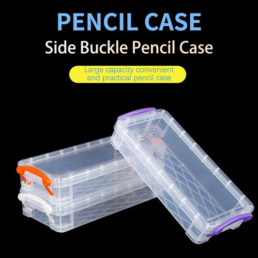 Transparent PP Material Pencil Case with Pouch for Stationery Supplies