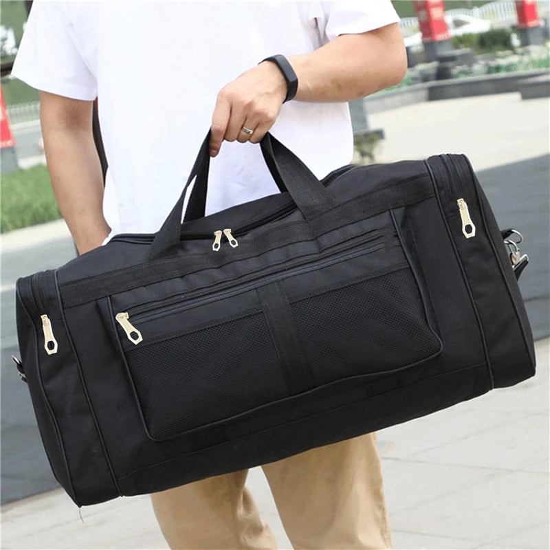 Nylon Travel Duffel Bag with Large Capacity for Men and Women