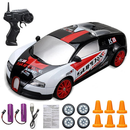 2.4GHz High Speed Drift RC Car 4WD Remote Control AE86 Model GTR Vehicle Racing Car for Children - Christmas Gift