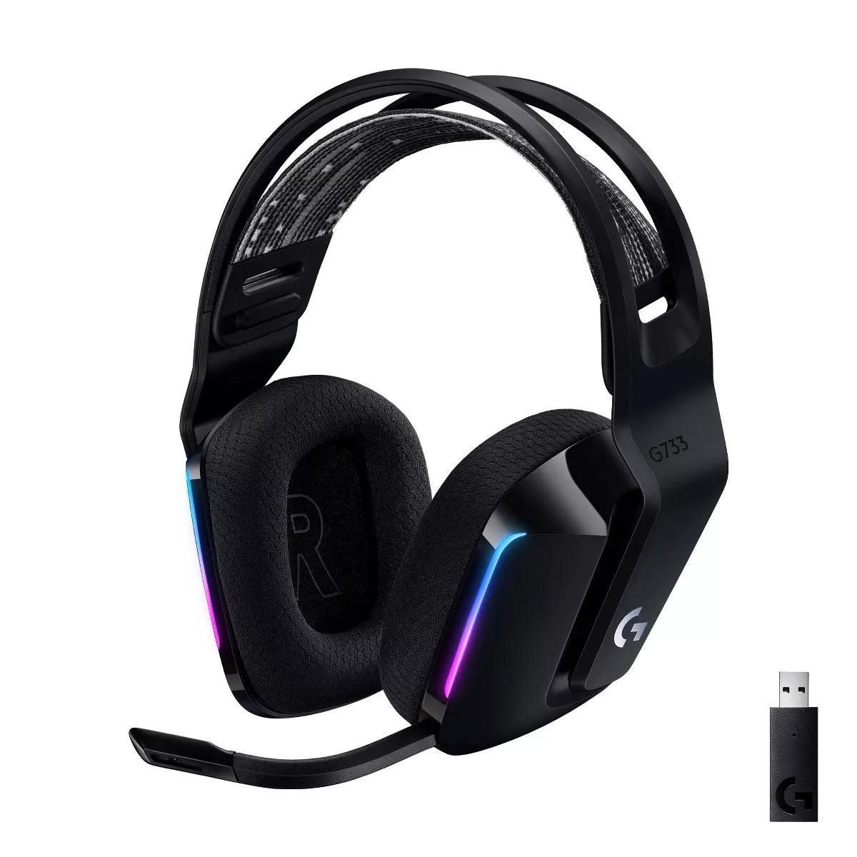 Logitech G733 Wireless Gaming Headset in Black