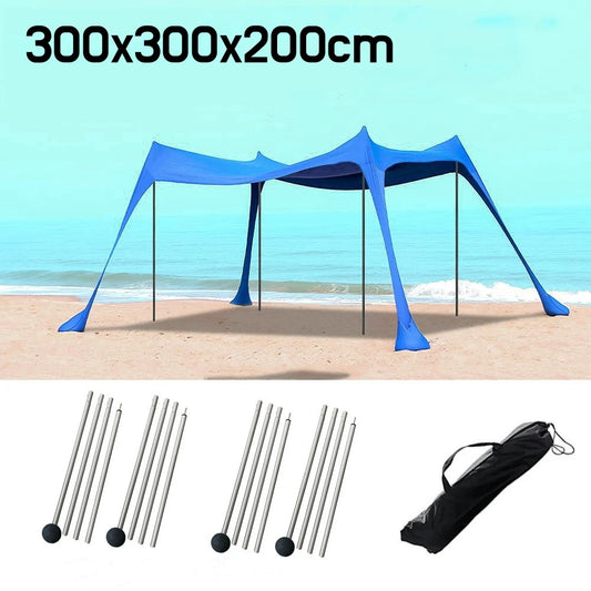 Outdoor Family Beach Sunshade Tent with UV Protection and Waterproof Patio Shade