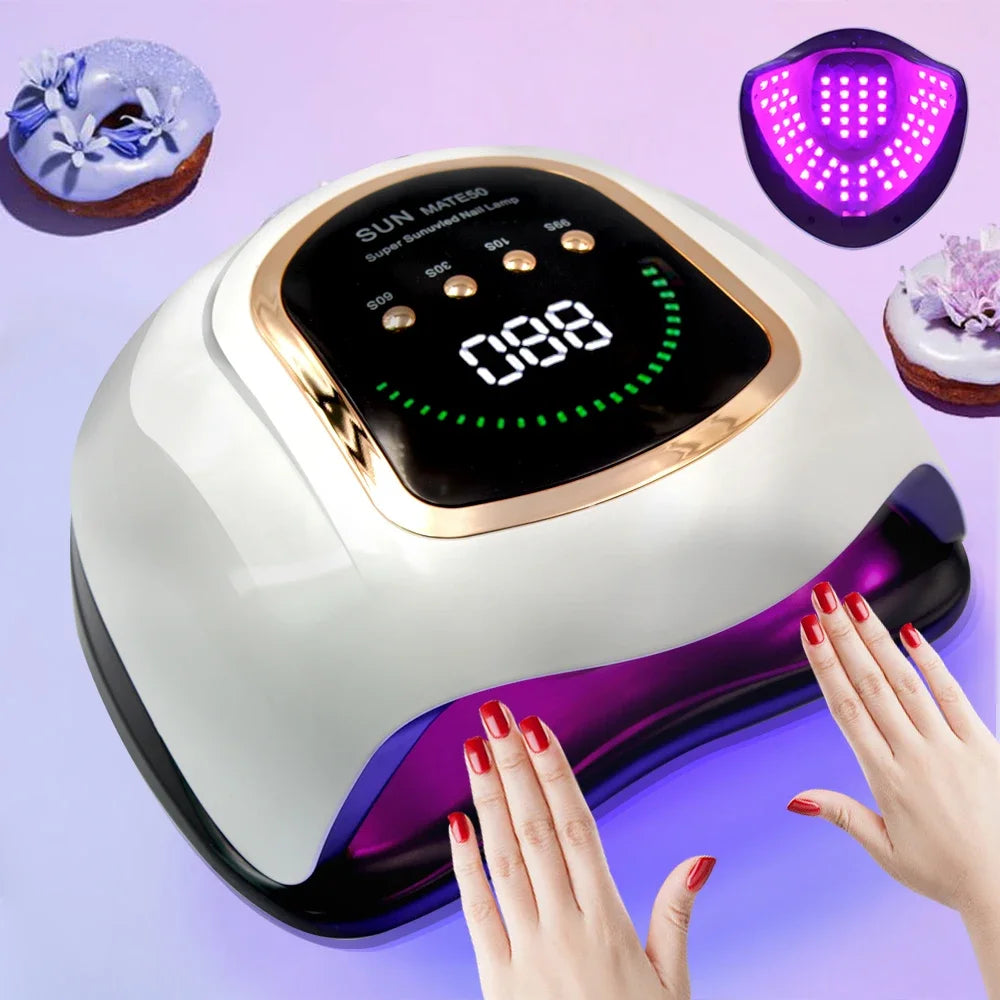 Professional 300W UV LED Nail Lamp for Gel Polish Curing with Large Screen