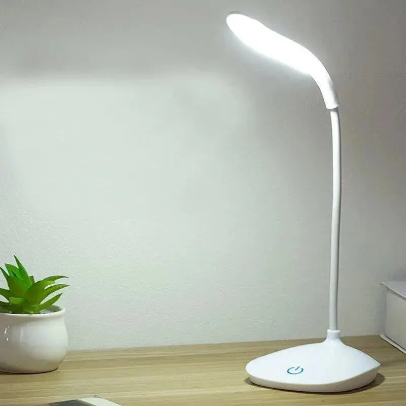 LED Desk Lamp with USB Charging, Eye-Care Beads, Three Dimming Modes