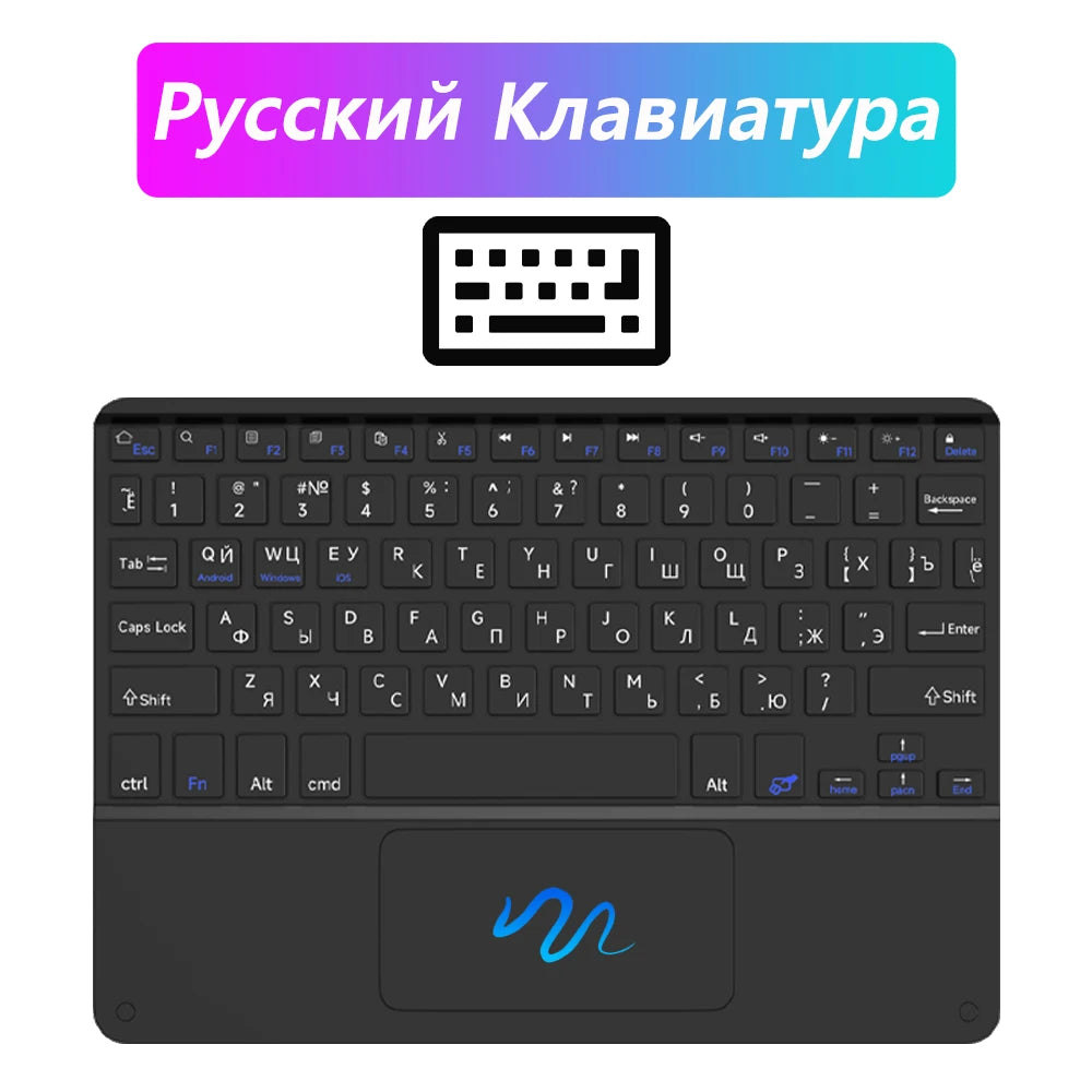 Wireless Keyboard with Touchpad for iPad and Android Devices