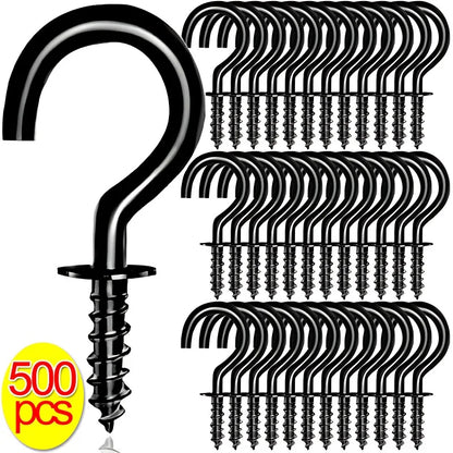 Heavy Duty Screw Hook Cup Ceiling Hooks - Wall Mount Hanging Plants Holder - Pack of 50/500