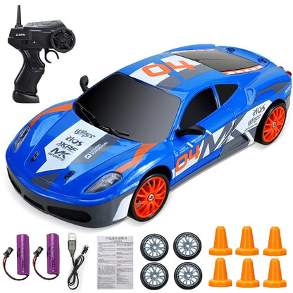 2.4GHz High Speed Drift RC Car 4WD Remote Control AE86 Model GTR Vehicle Racing Car for Children - Christmas Gift