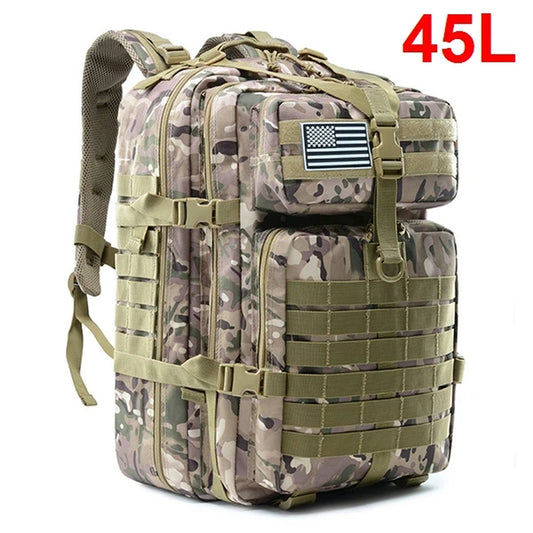 Man Tactical Backpack with Molle System for Outdoor Activities - 30/45L