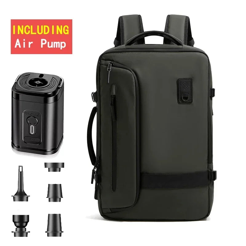 Travel Backpack with Electric Pump, Waterproof Storage, and Laptop Compartment - Expandable Casual Fashion Bag