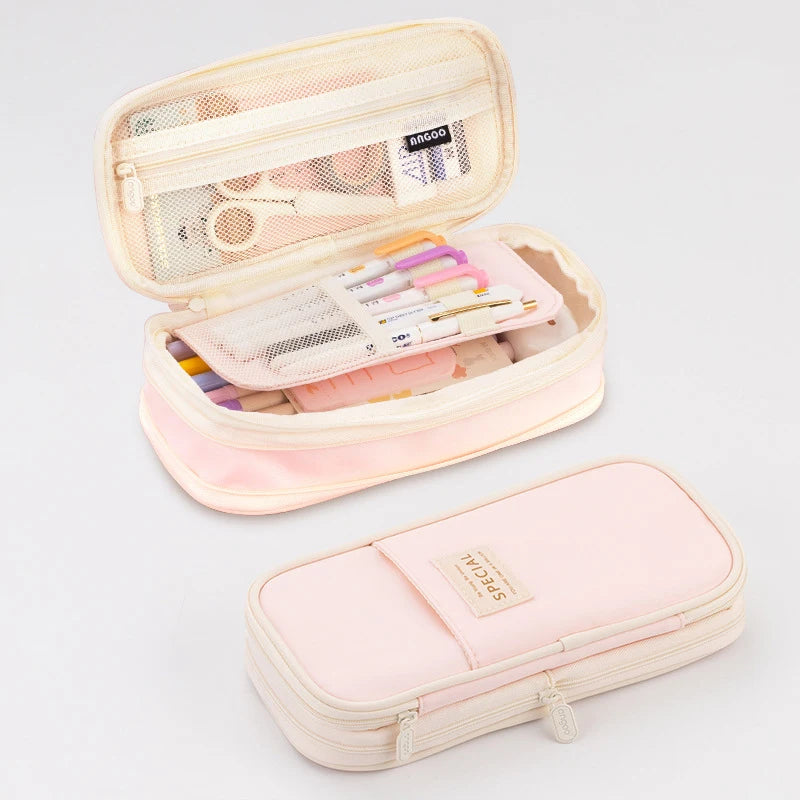 Professional Pencil Case with Double Layers and Large Capacity - CPC Certified Safe Material