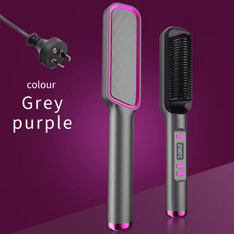 Multifunctional Electric Hot Comb with Negative Ion Technology for Straightening Hair