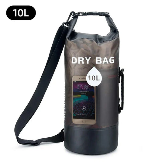 Waterproof Dry Bag Storage Pack for Swimming, Trekking, Rafting, Boating, and Kayaking - 10L/20L