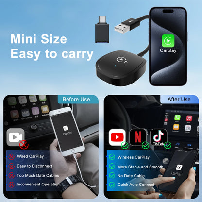  OEM Wireless Carplay for Cars -  Wireless Video Carplay Adapter! Enjoy Netflix, YouTube, and TikTok