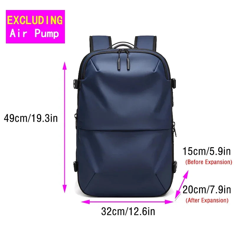 Travel Backpack with Electric Pump, Waterproof Storage, and Laptop Compartment - Expandable Casual Fashion Bag