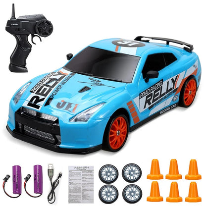 2.4GHz High Speed Drift RC Car 4WD Remote Control AE86 Model GTR Vehicle Racing Car for Children - Christmas Gift