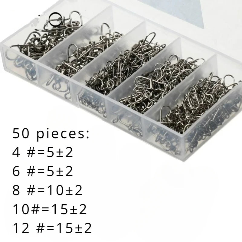 Delysia King Fishing Connector Set - 50/100/200 Pieces, Complete Fishing Gear Kit