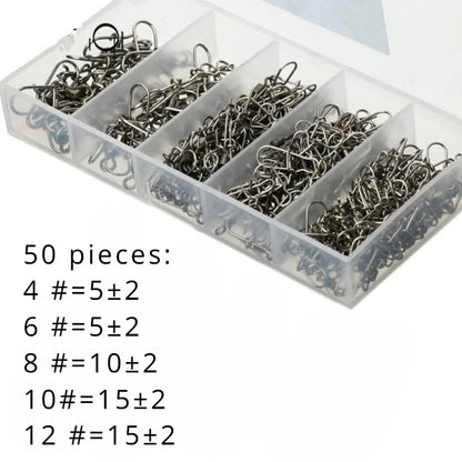 Delysia King Fishing Connector Set - 50/100/200 Pieces, Complete Fishing Gear Kit