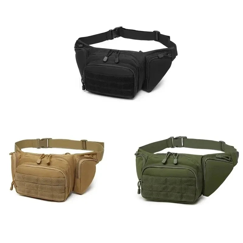 Tactical Multi-Function Nylon Waist Pack for Men - High-Capacity Camo Sports Bag