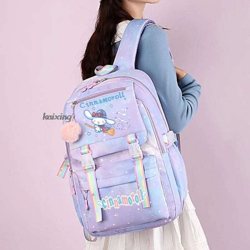 Sanrio Cinnamoroll Large Capacity College Backpack for Students - Lightweight and Casual Design