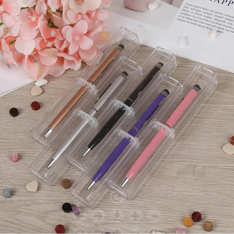 Transparent PP Material Pencil Case with Pouch for Stationery Supplies