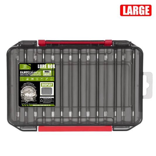 Double-Sided Fishing Tackle Box with 14 Compartments for Lures, Hooks, and Accessories - Tool Organizer Case