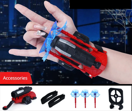 Spider-Man Hero Launcher Rotating Soft Bullet Gun with Suction Cup Ejection Toy - Children's Birthday Gift