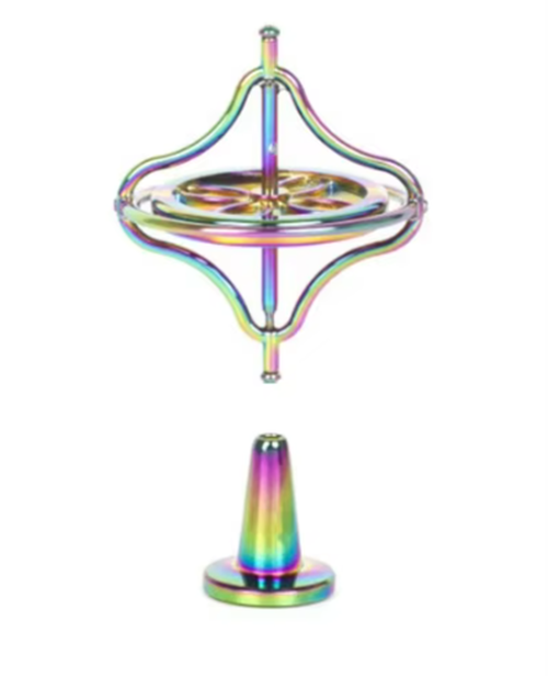 Educational Self-Balancing Gyroscope Anti-Gravity Decompression Toy for Kids - Colorful Finger Gyroscope