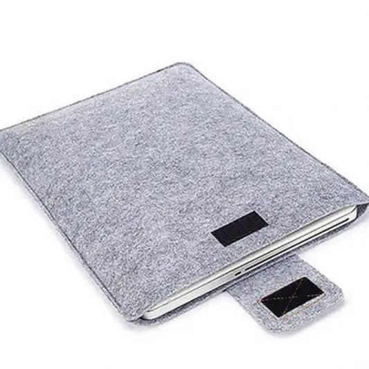 Slim Felt Tablet Sleeve Case for MacBooks Air/Pro 11-15 Inch - Solid Color Storage Bag