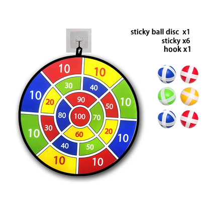 Set of 12 Sticky Ball Dart Discs for Indoor and Outdoor Play - Perfect for Parent-Child Interaction, Birthdays, and Party Games