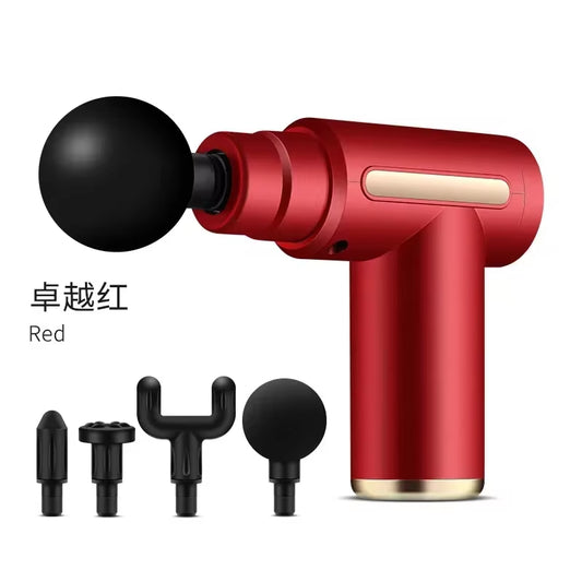 Portable USB Mini Massage Gun for Muscle Relaxation and Fitness - Neck and Body Fascia Massager with Vibrating Rod