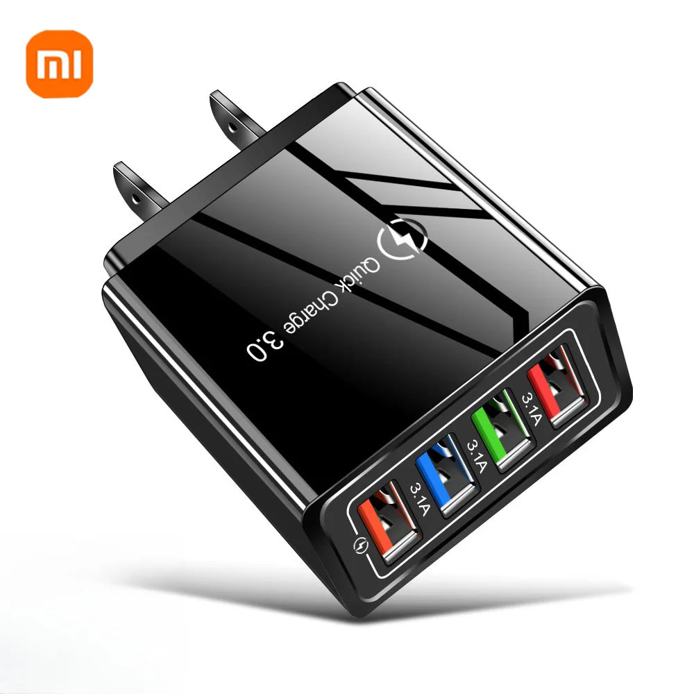 Xiaomi USB PD Charger with Quick Charge 3.0 for iPhone, Samsung, Xiaomi Tablets - Fast Charging Adapter with EU/US Plug