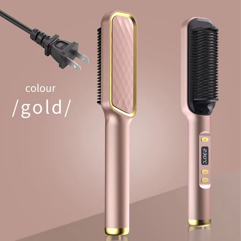 Multifunctional Electric Hot Comb with Negative Ion Technology for Straightening Hair