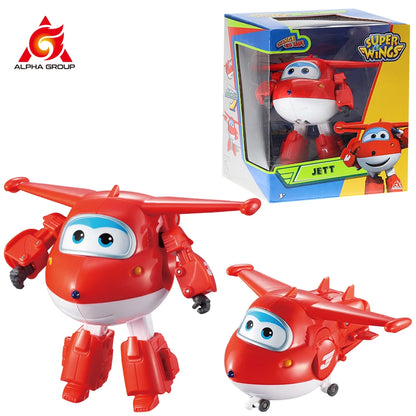 5" Scale Transforming LEO Airplane to Robot Plane Action Figure Toy for Boys - Birthday Gift