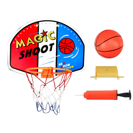 Indoor Children Game Kids Mini Home Exercise Basketball Hoop Set Wall Frame Stand Basket Hanging with 1 Ball 1 Inflatable Pump