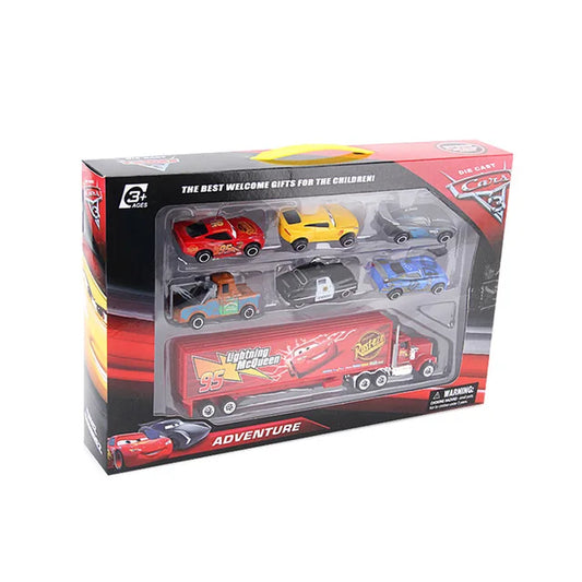 7-Piece Pixar Car 3 Lightning Mcqueen Jackson Storm Uncle Truck Diecast Metal Car Model Toy Set 