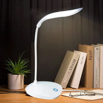 Portable LED Desk Lamp with USB Charging and Touch Dimming - Ideal for Reading, Learning, and Eye Protection in Room or Office