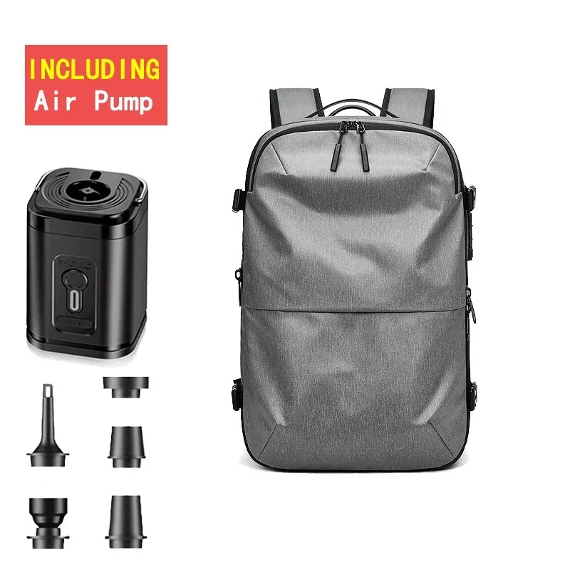 Travel Backpack with Electric Pump, Waterproof Storage, and Laptop Compartment - Expandable Casual Fashion Bag