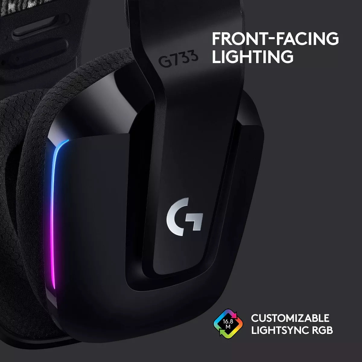 Logitech G733 Wireless Gaming Headset in Black