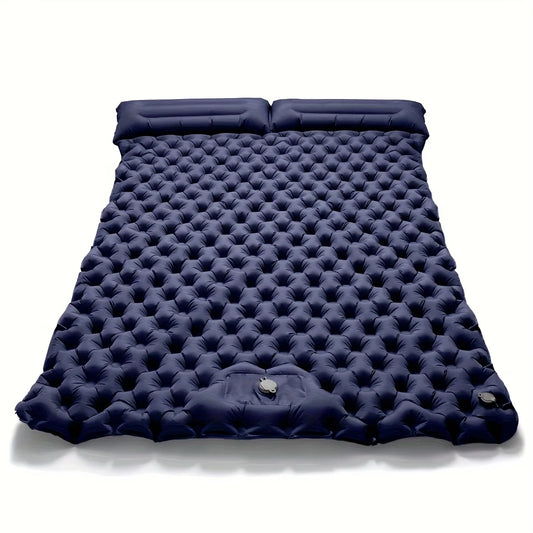 Inflatable Camping Air Mat with Built-In Pillow Pump for Outdoor Sleeping