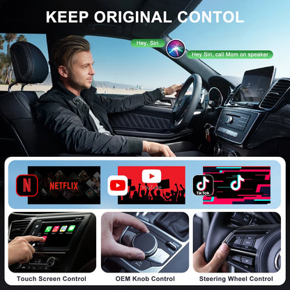  OEM Wireless Carplay for Cars -  Wireless Video Carplay Adapter! Enjoy Netflix, YouTube, and TikTok