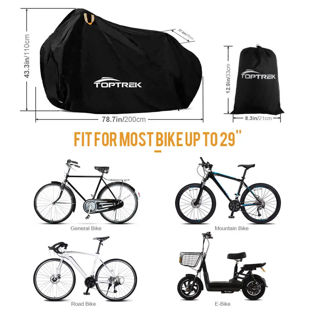 Premium 210T Bicycle Cover - All-Weather Waterproof Protector for Rain, Snow, and Dust