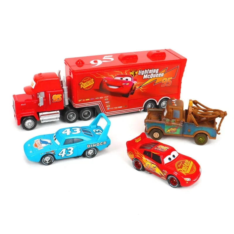 Disney Pixar Cars Metal Diecast Lightning Mcqueen and Jackson Uncle Truck Toy Set - 8/13/15 Pieces - Ideal for Boy's Birthday Gift