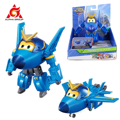 5" Scale Transforming LEO Airplane to Robot Plane Action Figure Toy for Boys - Birthday Gift