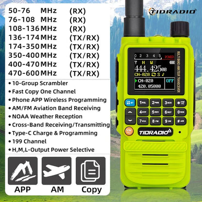 Long Range Rechargeable Walkie Talkies with Air Band Frequency Programming