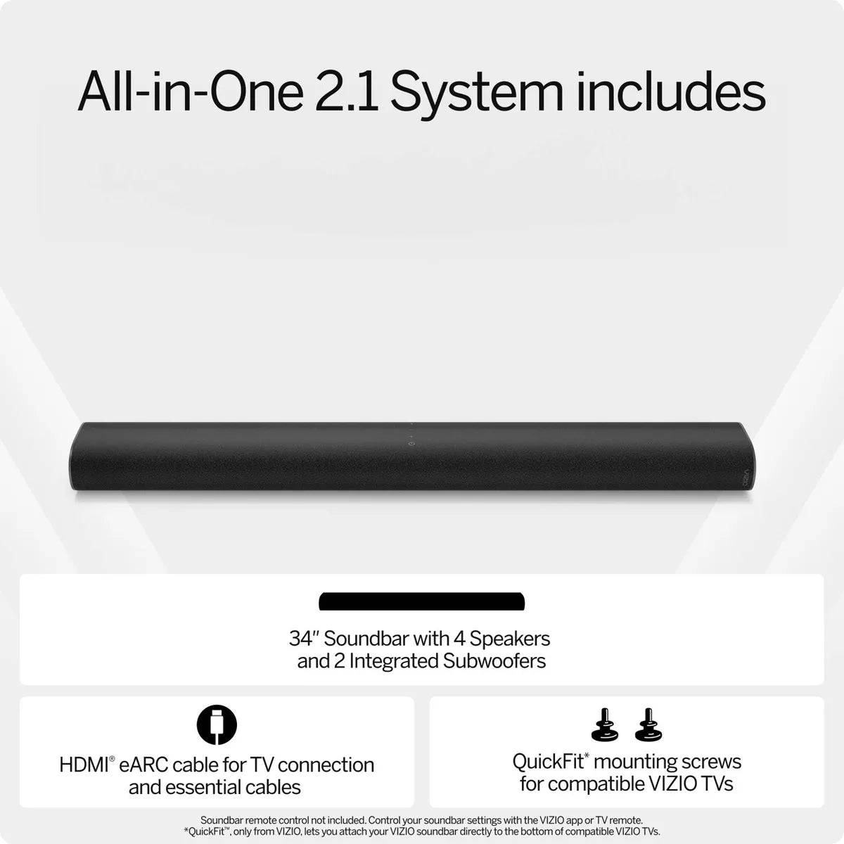 2.1 Channel All-In-One Soundbar with Dolby Atmos (Model SV210D-08)