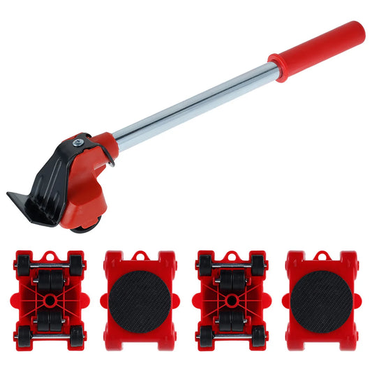 Heavy-Duty Furniture Moving Roller Set - Caster Tool for Efficient Lifting and Transport