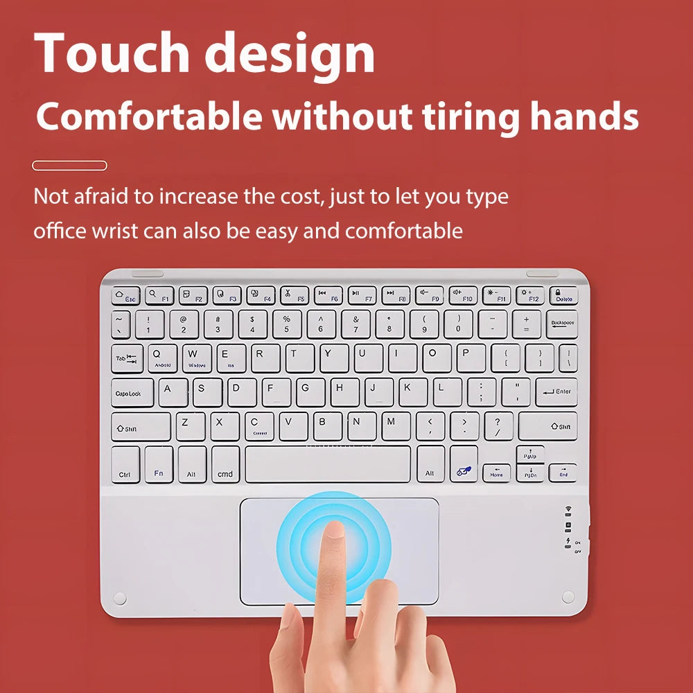 Wireless Keyboard with Touchpad for iPad and Android Devices