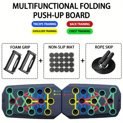 Portable Multifunctional Push-Up Board Set: Foldable Fitness Equipment 