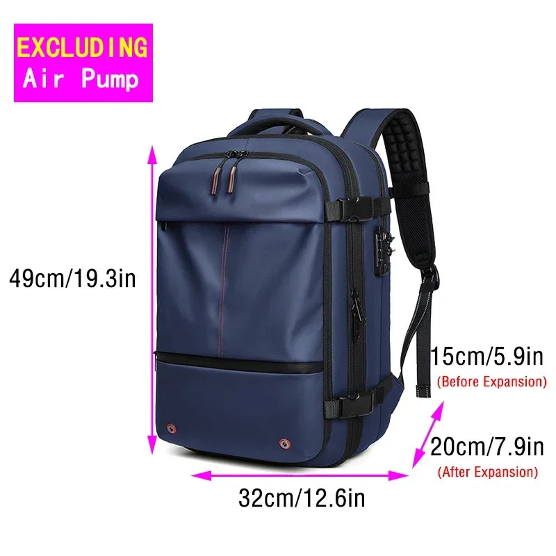 Travel Backpack with Electric Pump, Waterproof Storage, and Laptop Compartment - Expandable Casual Fashion Bag