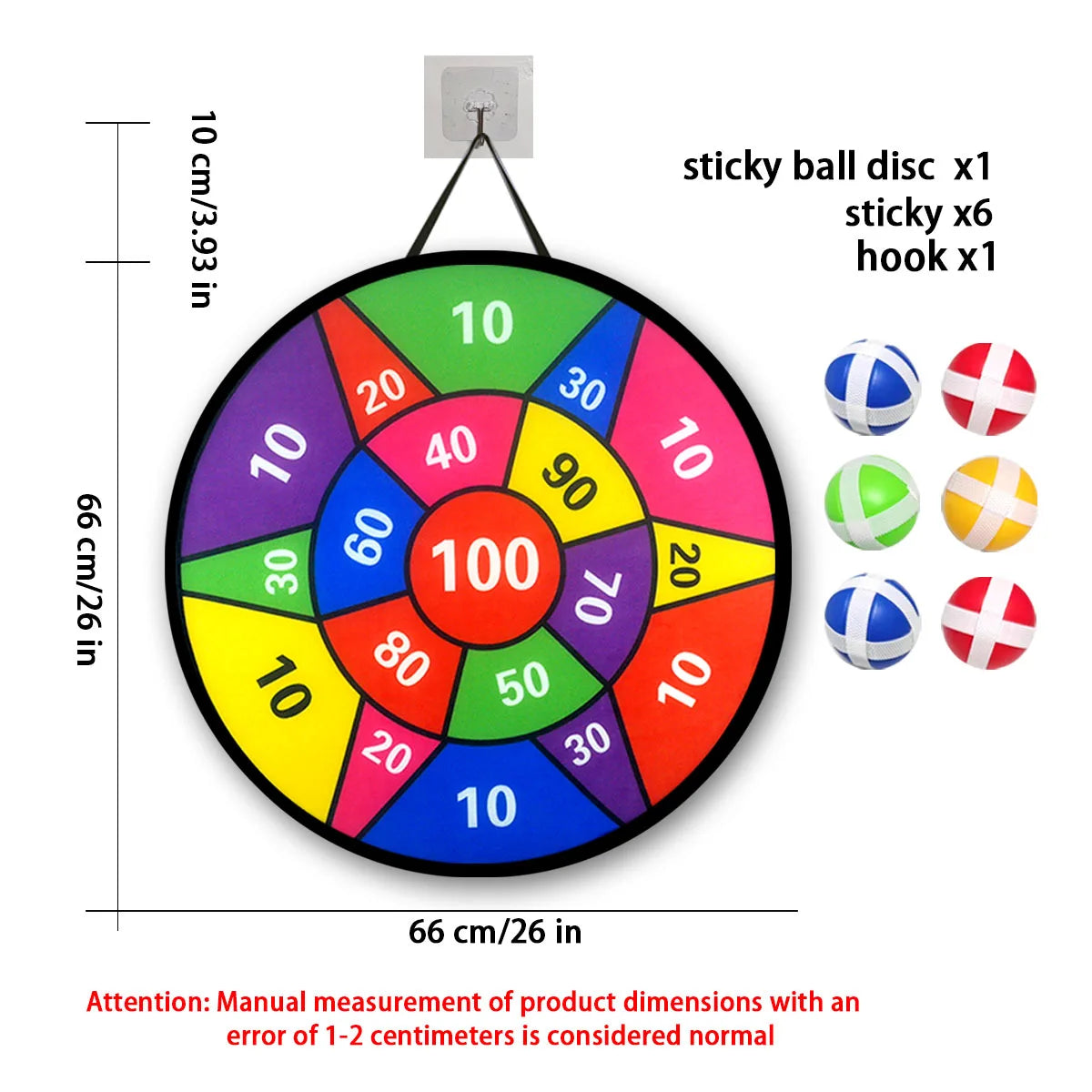 Set of 12 Sticky Ball Dart Discs for Indoor and Outdoor Play - Perfect for Parent-Child Interaction, Birthdays, and Party Games