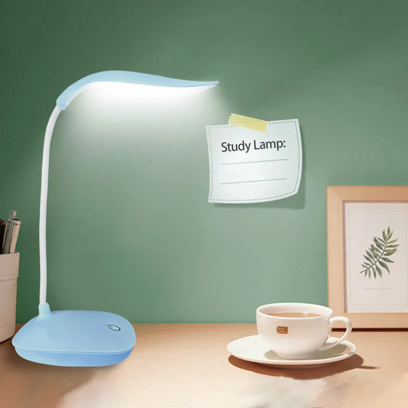 Portable LED Desk Lamp with USB Charging and Touch Dimming - Ideal for Reading, Learning, and Eye Protection in Room or Office